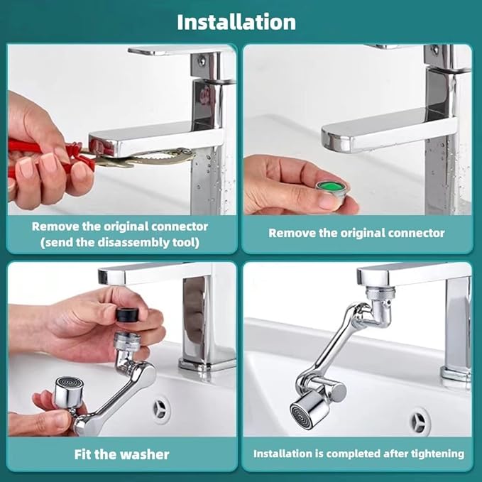 2 Mode Splash Filter Kitchen Tap Extended Faucet