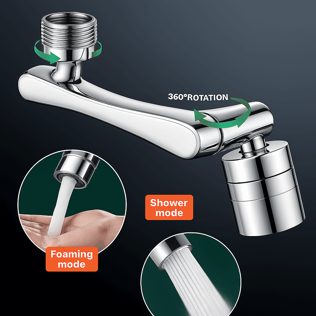 2 Mode Splash Filter Kitchen Tap Extended Faucet